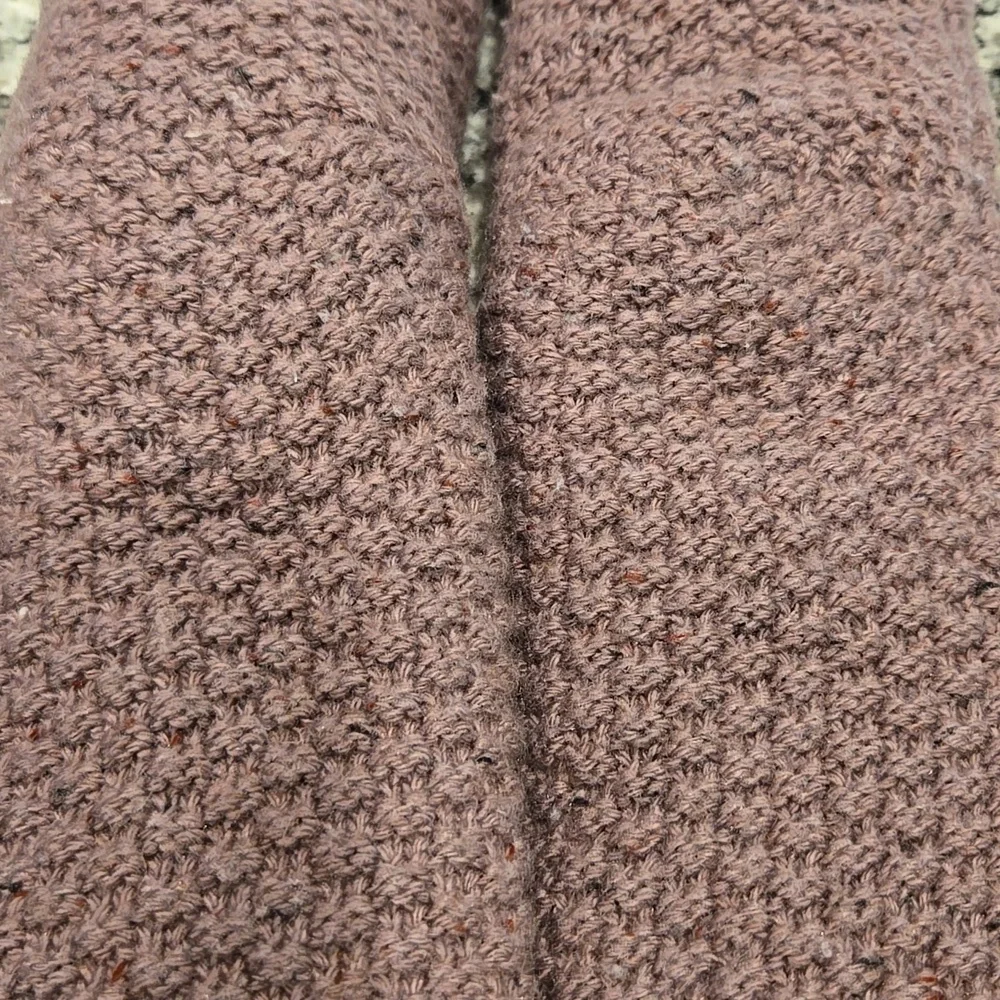 UGG NESSIE COZY FLEECE CROCHET KNIT SLOUCHY SOCKS. MAUVE FOG. NO TASSLES.